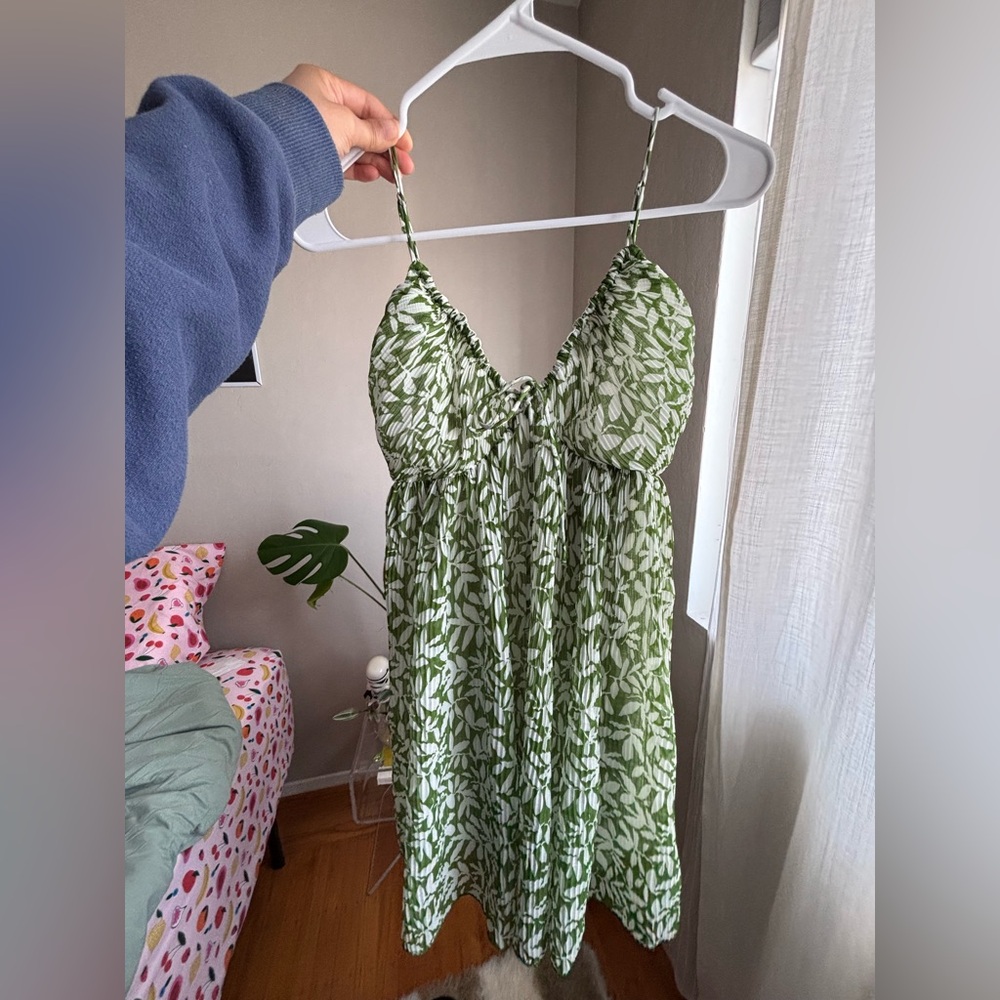 Abercrombie Plisse Ruche baby doll dress